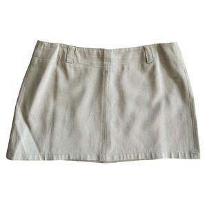 Vintage Y2K DKNY Micro Mini Khaki Skirt Size 14 Minimal